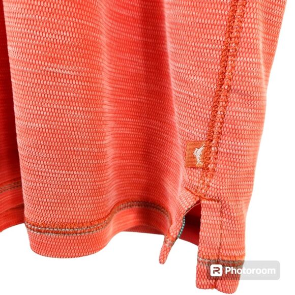 Tommy Bahama Mens Heather Orange Tencel Blend Short Sleeve Tee Large - Picture 4 of 6